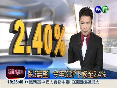 保3無望! 今年GDP下修至2.4%