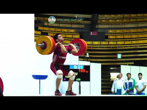Azamat Sharipov (85) - 160kg Clean and Jerk @ 2016 Asian Junior Championships