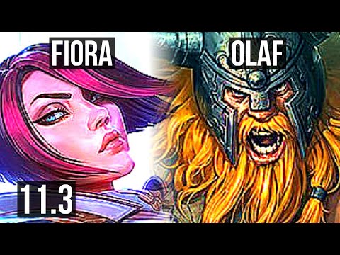 FIORA vs OLAF (TOP) | 9/0/5, Legendary, Rank 12 Fiora | NA Grandmaster | v11.3