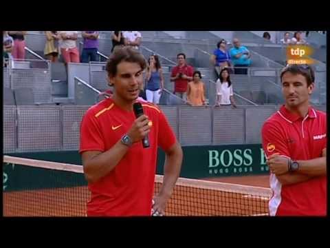 Rafa Nadal agradece el apoyo en la eliminatoria de permanencia España vs. Ukrania