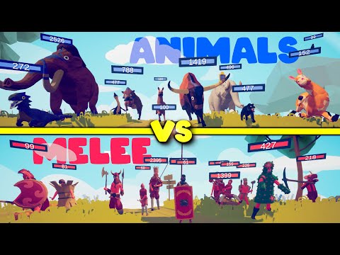 ANIMAL KINGDOM vs MELEE TEAM | TABS - Totally Accurate Battle Simulator