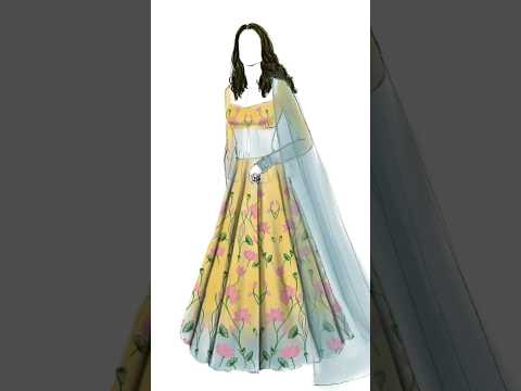 Next part Pichwai Art lehnga #procreate #designing #digitalart #steps #shortvideo #ytshorts #youtube