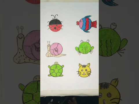 How to😱🔥 draw animals from circle #shorts #diy  #viral  #trendingshort #drawingskill  #animals