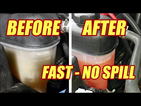 How To Replace Coolant Overflow Surge Tank 2007-2020 Chevy Suburban Tahoe Sierra GM Truck No Spill