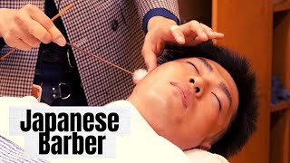 🗾 Japanese Barber | Face Shaving & Earpick | Hot Towel | ASMR | No Talking 🗾