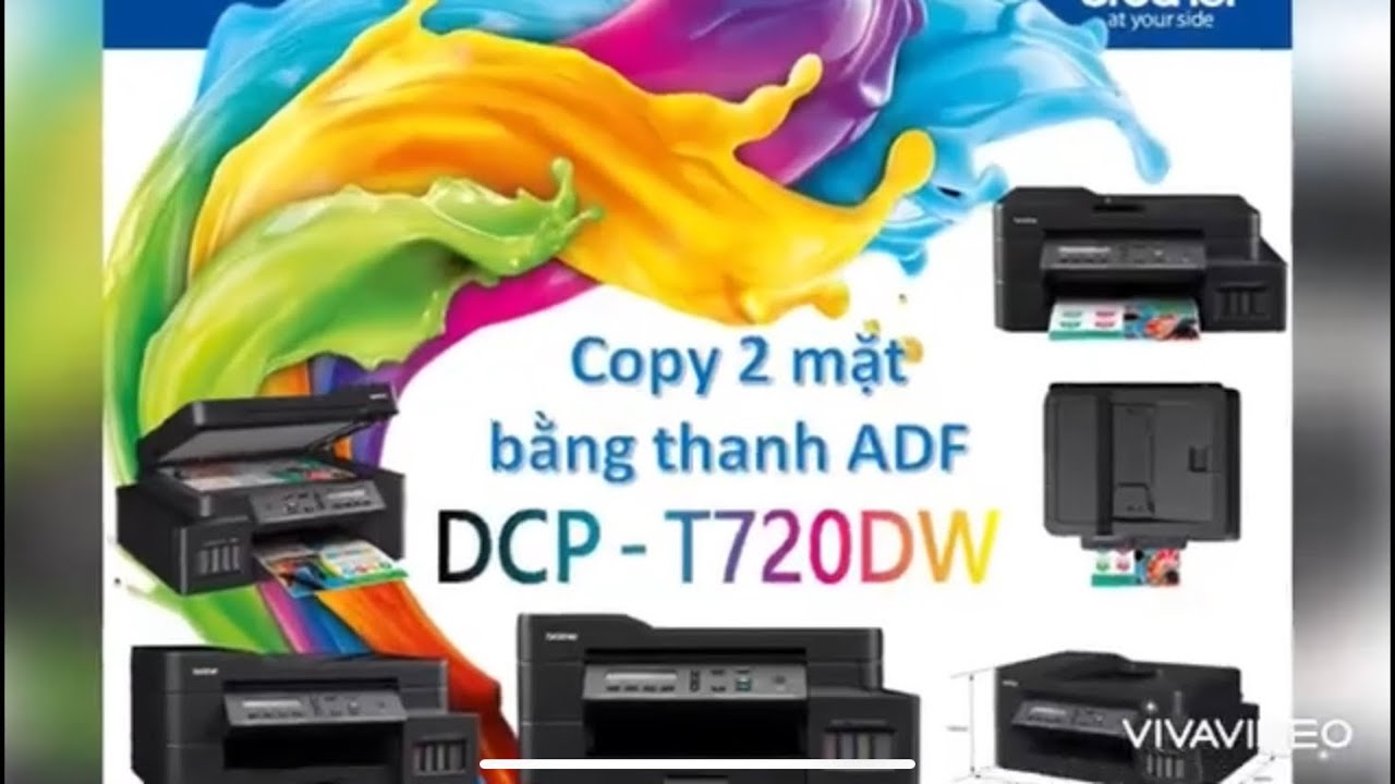 Copy 2 mặt bằng thanh ADF thanh photo/scan liên tục máy in DCP-T720DW