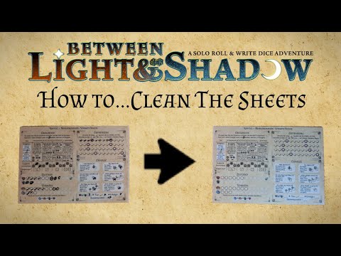 How to...Between Light & Shadow - How to clean the sheets