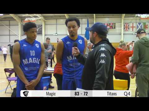 Parroh Gordon & Ben Brown Manchester Magic Basketball Postgame interview NBL Playoffs RD 1 2022