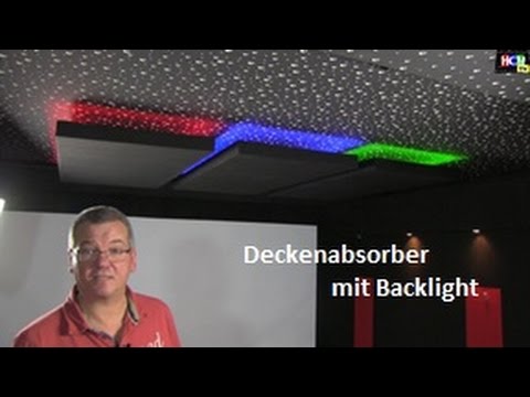 Deckenabsorber mit Backlight - Heimkino mit Optimierung
