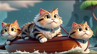 Poor fat cat family drowning in ocean #cutecat #cat #catfamily