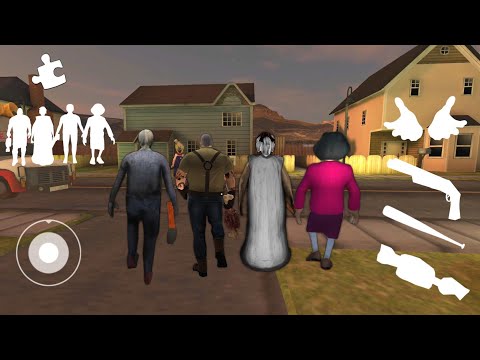 Playing as Mr Meat, scary teacher, granny and grandpa in ice scream 1 