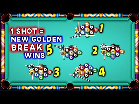 New Golden Break 9 Ball Pool 1 Shot=Win 100% - 8 Ball Pool Low Level Players Shots