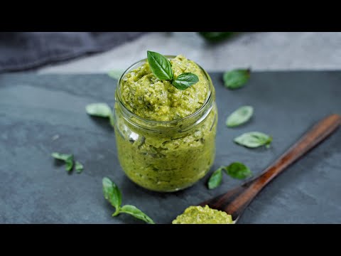 Avocado Basil Pesto (Vegan, Nut-Free, Very Creamy)