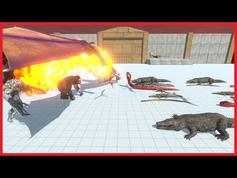 DRAGON,SCOURGE,GORO,MUTANT MEGALODON VS FACTIONS ($imiliar Price) - ANIMAL REVOLT BATTLE SIMULATOR