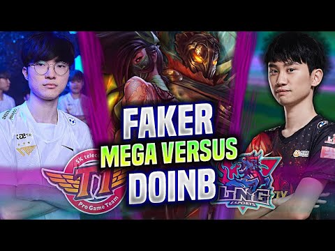 FAKER vs DOINB 🔥SHOWMATCH👑 - T1 Faker Akali vs LNG DoinB Viktor! | Preseason 2022