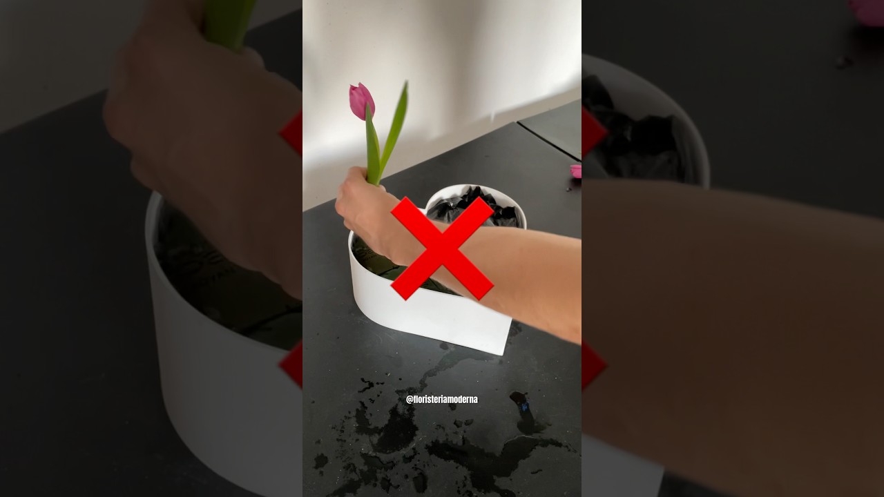 Truco para hacer arreglo de tulipanes🌷 #florista #flores #floristeria