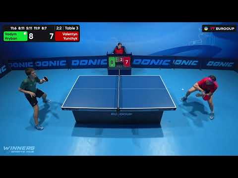 18:00 Vadym Hryban - Valentyn Yunchyk 31.07.2023 TT Euro.Cup Ukraine Star. Table 3