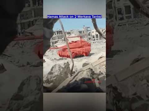 Hamas Fighters Hit 2 Merkava Tanks at Point-Blank Range!!