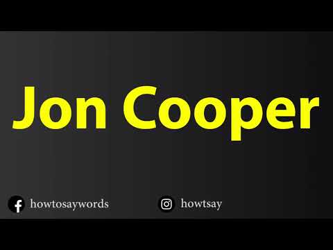 How To Pronounce Jon Cooper