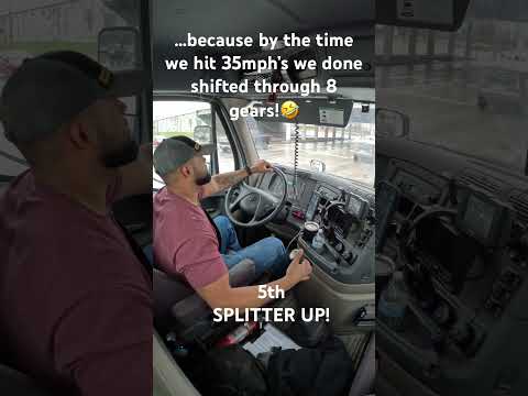Why are semi trucks so slow? 🐢💪#18wheeler #manual #cdl #truckdriver