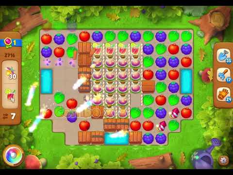 GardenScapes Level 2716 no boosters (18 moves)