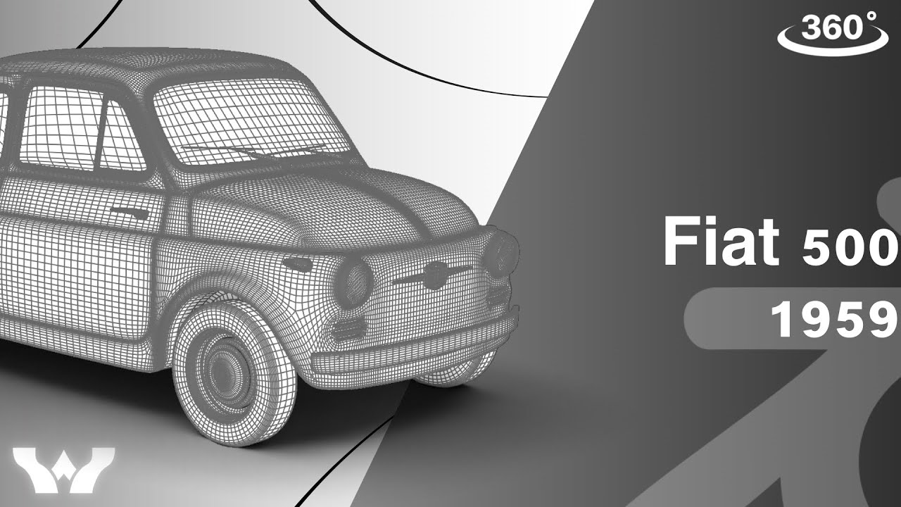 Fiat 500 N Sport 1959 HQ 3D Model