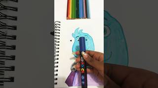 Drawing Wade Ripple from Elemental with Posca Markers ! #shorts #viral #fyp