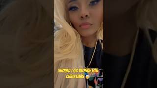 Should I go blonde 👱 for Christmas? #hairstyle #blondehair #hairtransformation
