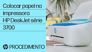 Colocar papel na impressora HP DeskJet série 3700