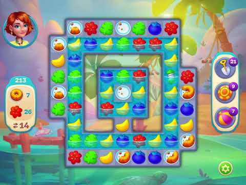 Hawaii Match-3 Mania Level 213 - No Booster - FULL STORY - CaroGamesNL