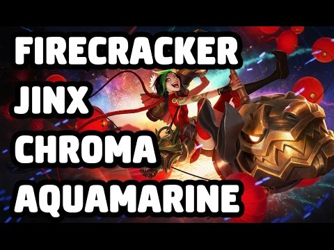 FIRECRACKER JINX CHROMA AQUAMARINE SKIN SPOTLIGHT - LEAGUE OF LEGENDS