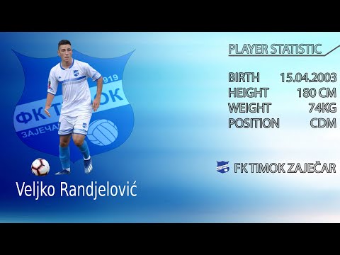 Veljko Randjelović ● Central Defensive Midfielder  ● FK TIMOK 1919 | Highlight Video