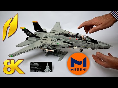 F-14 Tomcat MISINI M8021 (8K Unboxing and Review) #buildingblocks #toys #misini #tomcat #bricks #toy