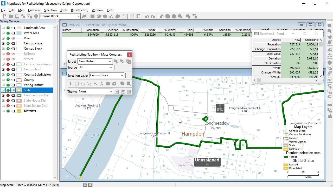 Redistricting 2021: A Demonstration of Maptitude for Redistricting
