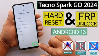 Tecno Spark Go 2024 BG6 Hard Reset & Frp Bypass Without Pc - Activity Launcher Not Working 2024
