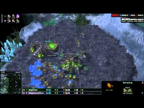 Starcraft 2 GamePlay Tefel v JonnyREcco ZvZ Game 1 SC2 the best Games