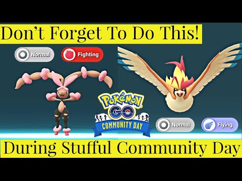 Don't Forget To Do This During Stufful Community In Pokemon Go | Stufful Community Day Tips & Trick