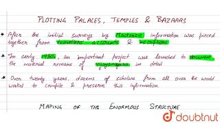 PLOTTING PALACES, TEMPLES AND BAZAARS