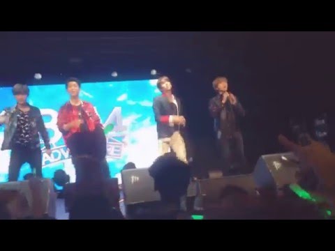 BANA SINGING WITH THE BOYS WHAT'S HAPPENING | B1A4 IN MADRID || 13/12/15