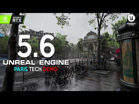 Walking Tour of Paris | ULTRA REALISTIC Tech Demo in UNREAL ENGINE 5.6 with RTX 5090 4K