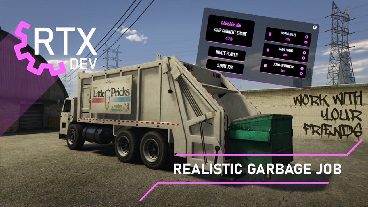 [PAID] [Standalone] Realistic Garbage Job (Multiplayer) thumbnail 2