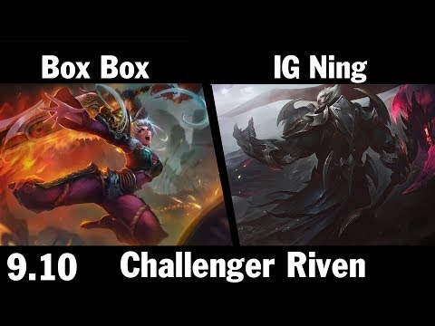 [ Box Box ] Riven vs Darius [ IG Ning ] Top  - Box Box Riven Stream Patch 9.10