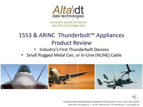 Alta's MIL-STD-1553 and ARINC Thunderbolt devices
