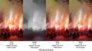 Generation loss: comparison of FLIF, WebP, BPG and JPEG