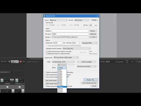 Экспорт проекта РИПЕРА в mp3 файл