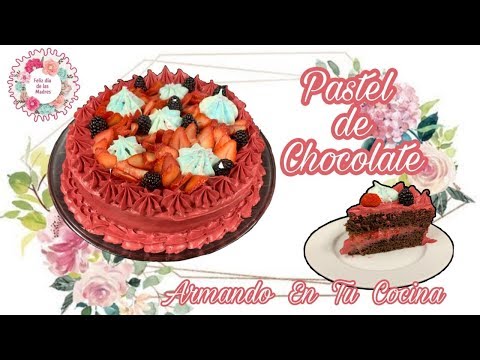 Pastel De Chocolate Sin Horno/ Con Fresas Video