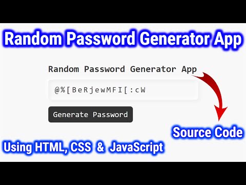 How To Make Random Password Generator App Using HTML, CSS & JavaScript