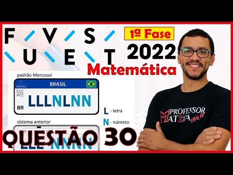 FUVEST 2022 | Question 30 | Mathematics | Car license plate
