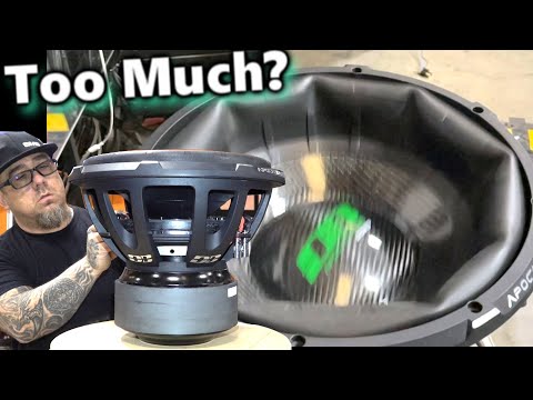 Unbelievable Excursion! Carbon Fiber Deaf Bonce Apocalypse 15\" Sub pushed HARD
