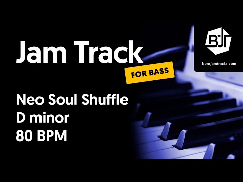 Neo Soul Shuffle Jam Track in D minor (for bass) "Early Riser" - BJT #50